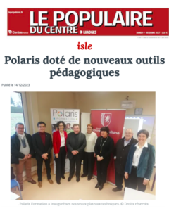 Article Populaire du Centre : Polaris doté de nouveaux outils pédagogiques